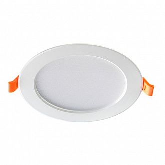 Светильник, 18 см, 15W, 3000К, белый, теплый свет, NOVOTECH LUNA 357574, встраиваемый LED, вр 14 см