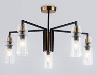 Люстра на штанге **18-35 см, 5*E14*40W, K, Ambrella Light High Light LH56113, черный, латунь