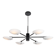 Люстра потолочная 80*45 см, 6*E14 Lussole Huron LSP-8739 черный\хром