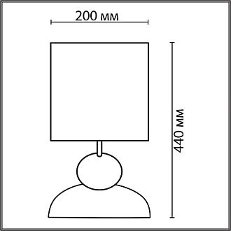 Настольная лампа 44 см, 1*E27*60W, Lumion Ovona 8127/1T, коричневый; черный