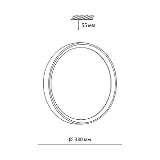 Cветильник 33*5,5 см, LED 30W, 4000 К, IP43, белый/венге под дерево, пластик Sonex Woodi, 7627/CL
