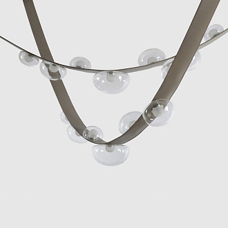 Светильник подвесной 304*8*9,5 см, LED 7*5W 3000K Crystal Lux BOSQUE SP7 L3000 GREY/TRANSPARENT серый