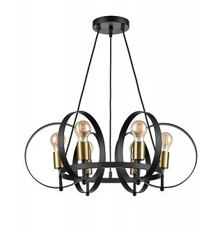 Подвесная люстра Vele Luce Liberty VL6302P06, диаметр 40 см, черный