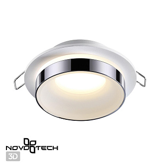 Встраиваемый светильник Novotech SPOT WATER 370782 белый/хром