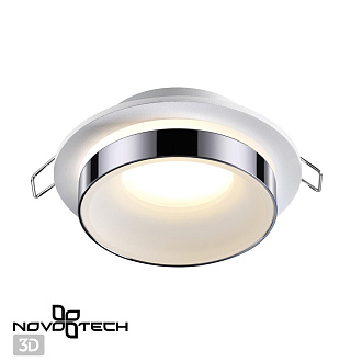 Встраиваемый светильник Novotech SPOT WATER 370782 белый/хром, вр 7 см