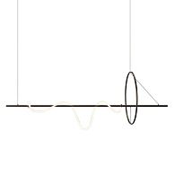 Люстра 150*3*150 см, 3*LED*30W, 3000K Gerhort G52148/3BK+WT, Черный