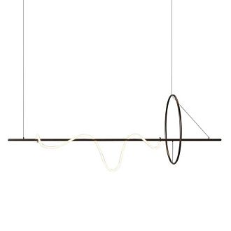 Люстра 150*3*150 см, 3*LED*30W, 3000K Gerhort G52148/3BK+WT, Черный