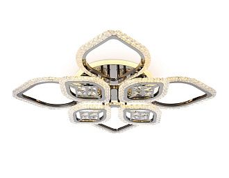 Светильник 75*75*12 см,  118W, 3000К, черный хром Ambrella Acrylica Ice FA2835