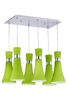 Люстра L500 x W280 x H1200, мм, 6*40W (240W), GREEN(Зелёный) Sfera Sveta 2973/6 GREEN