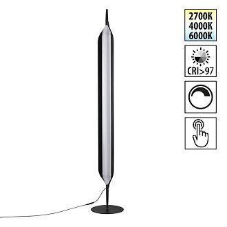 Торшер диммируемый со сменой цветовой температуры (управление - сенсор) 24*24*146- см, 1*LED*32W, 2700/4000/6000K, Novotech Ala NOV359543, черный
