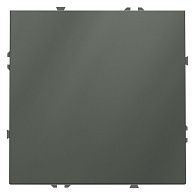 Проходной переключатель встраиваемый Voltum S70 одноклавишный 10А, титан пластик Soft touch VLS010306