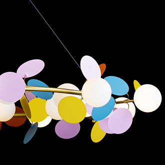 Подвесная люстра Loft IT Matisse 10008/1300 mult, диаметр 130 см, золото-разноцветный