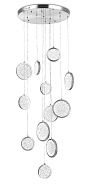 Люстра Ø400 x H2000, мм, 102W 4000K, CHROME (Хром) NewRgy D2061-DW-12 CHROME