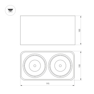Накладной светильник Arlight 036058 19,5*10*10 см, 16W, белый (теплый)K,