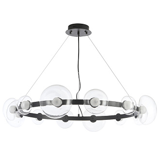 Светильник 89 см, 36W, 3000K, Crystal Lux BOSQUE SP12 BLACK/TRANSPARENT, черный