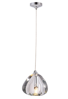 Светильник подвесной 12 см, 1*G9*15W,  Crystal Lux VERANO SP1 TRANSPARENT, ХРОМ