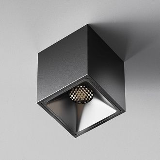 Потолочный светильник 6*8 см, *LED*8W, 4000K, Maytoni Alfa LED C065CL-8W4K-SQ-B, Черный