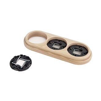 W0035224 Рамка на 3 поста, светлый бук, RAMKA 03 WL15 M0 Werkel, 4690389166587