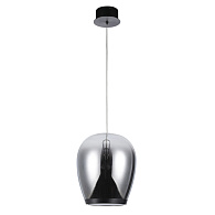 Светильник подвесной 25*30 см, 1 LED*20W, 4000 К, Divinare Campo 5875/51 SP-20, Дымчатый