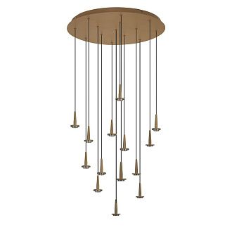 Люстра подвесная 60*200 см, 14*LED*5W, 3000K, Mantra Andromeda MAN8935, золотой