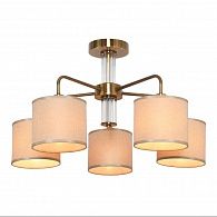 Потолочная люстра Omnilux Barumini OML-56907-05, диаметр 60 см, золото
