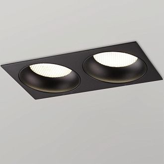 Светильник встраиваемый 22*12*3 см, вр 10,5*21,5 см, 2*GX53*12W, Novotech Gemini 371008, черный