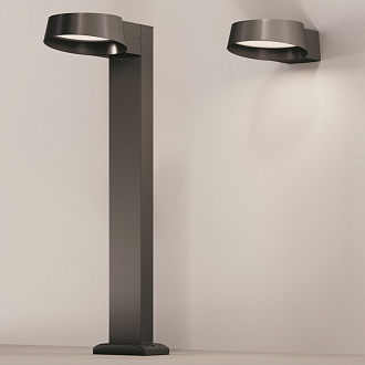 Садово-парковый светильник 23,8*16,2*65 см, LED, 12W, 3000К, Maytoni SHARE O443FL-L12GF3K серый