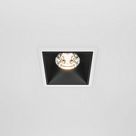 Светильник 9 см, 15W, 3000K, Technical DL043-01-15W3K-D-SQ-WB, белый-черный, 36°, Dim, Triac, вр 7,5*7,5 см