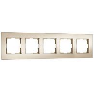 W0053111 Рамка на 5 постов Senso, шампань, стекло soft-touch Werkel, 4690389214295