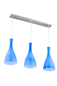 Люстра L580 x W80 x H1200, мм, 3*40W (120W), BLUE(Голубой) Sfera Sveta 5063/3 BLUE