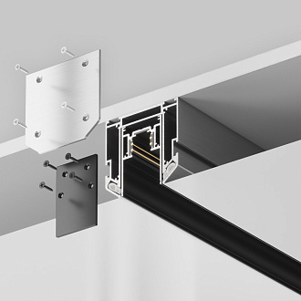 Профиль встраиваемый 200 см для натяжного потолка Maytoni Technical Magnetic track system Gravity TRA010MP-212S белый