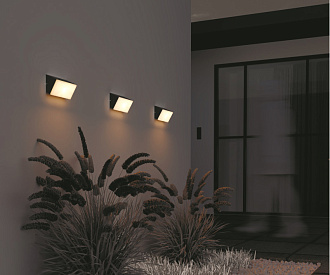Светильник настенный 9*18*9 см, LED, 10W, 3000К, Maytoni Brick O436WL-L10GF3K серый