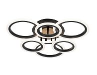 Люстра Ø520 x H110, мм, 90W 3000-6500K, BLACK (Черный) Rilon 3308/3+3 BLACK+WOOD
