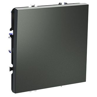 Выключатель с самовозвратом встраиваемый Voltum S70 одноклавишный 10А, титан пластик Soft touch VLS010606