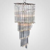 Подвесная люстра Odeon Chandelier Helix Clear 37 37*37*87 см, 4*E14*40W, ImperiumLoft 40.1931, Хром, Прозрачный