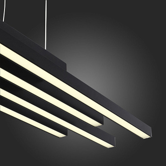Люстра подвесная 100*28 см, 38W, 3000K/4000K/6000K ST LUCE SAMENTO SL933.403.04 Черный