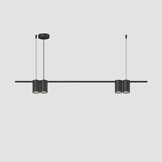 Подвесной светильник 100*5,6*208,9 см, 4*GU10, 60W, Denkirs Orbit DK4061-BK черный