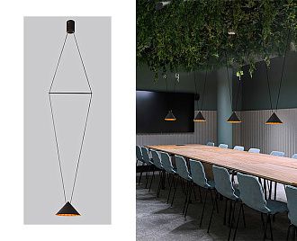 Подвесной светильник 19,6*150 см, ITALLINE  IT03-1430 black/orange