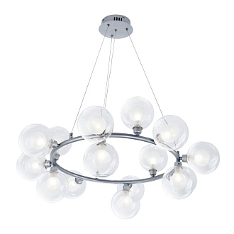 Подвесной светильник 75*80/120 см, 15*G9 MODESTYLE MS.6030.15 SL серебро
