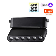 Трековый светильник 12 см, 6W, 3000-6000K, Novotech Easy Shino 359464, черный