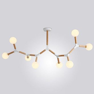 Люстра на штанге FORMULA 8 lamps 128*53*53 см, 8*G9*40W, ImperiumLoft FORMULA01, Белый, Дерево