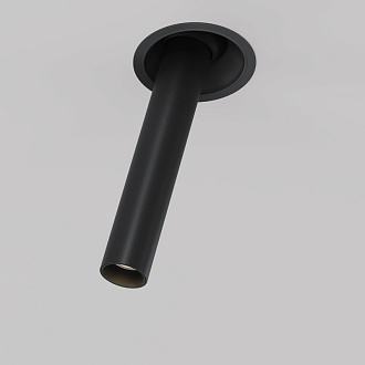Встраиваемый светильник 3*3*31,6 см, LED, 7W, 3000К, Maytoni Technical Focus T C140RS-L300-7W3K-B черный, вр 7,5 см