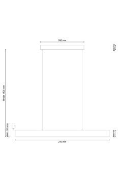 Люстра 119*1,5*110 см, *LED*42W, K, Lucia Tucci Aero AERO 206.30 bianco LED, белый