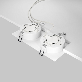 Встраиваемый светильник 22*11*4,5 см, 2 GX53*15W Hoop DL086-02-GX53-SQ-W Maytoni Downlight, Белый, вр 9*19,5 см