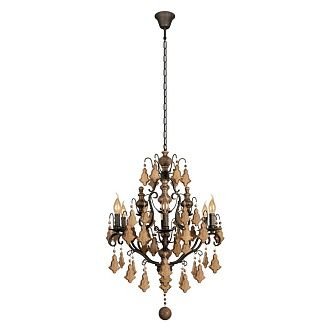 Подвесная люстра 62 см, Loft IT Chateau 10559/6, коричневый