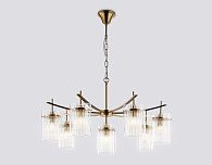 Подвесная люстра **44,5-120 см, 7+1*E14*40W, K, Ambrella Light High Light LH56033, латунь