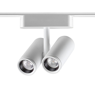 Трековый светильник 11,5*4,2*13,2 см, LED*1*2*8W, 4000 К, Novotech 359109 Smal Shino, белый