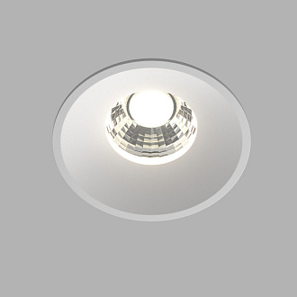 Встраиваемый светильник 8*8*6 см, LED, 12W, 4000К, Maytoni Technical ROUND DL058-12W4K-W белый, вр 7,5 см