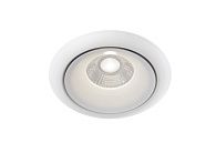 Встраиваемый светильник 10 см, 8W, 3000К, белый, теплый свет, Maytoni Zoom DL031-2-L8W, светодиодный