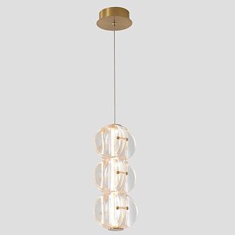 Светильник подвесной *11,8*28-33-220 см, *LED*12W, 3000K, Crystal Lux Rich RICH SP12W LED, Латунь